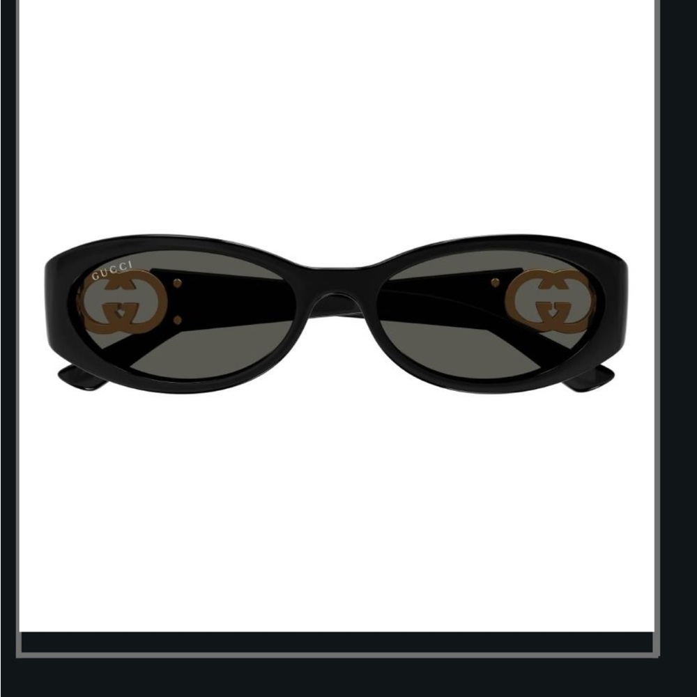 Gucci Black Designer Sunglasses - image 1